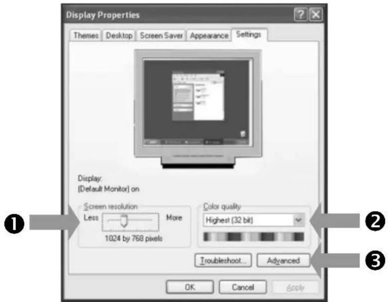 MEDION Akoya P55426 (MD 20436) - Nast avitve monitorja v sistemu Windows XP - 1