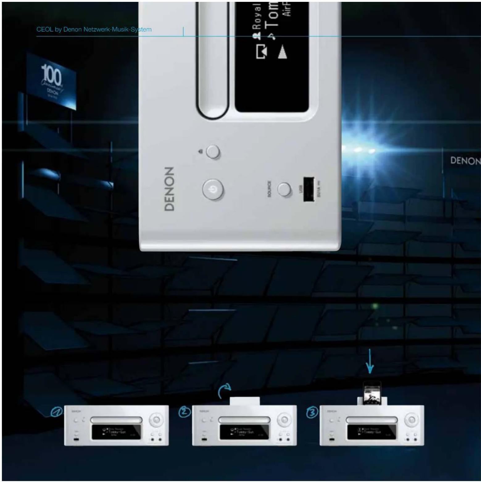 CEOL by Denon Netzwerk-Musik-System 100 DENON DENON ROYAL Tom AirF BOUNCE AIR F ① ② ③ DENON Denon Terry-Gut Terry-Gut Terry-Gut