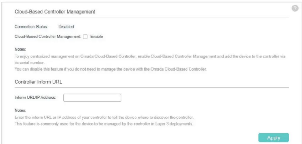 TP-LINK Omada TL-SG2008P - Enabling Cloud-Based Controller Management - 1