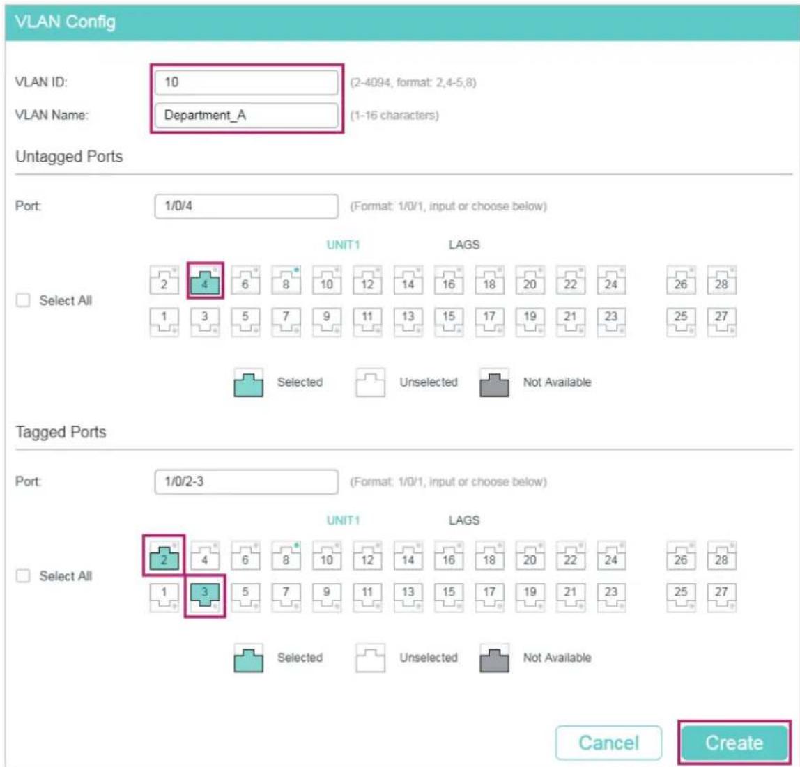 TP-LINK Omada TL-SG2008P - ■ Configurations for Switch 1 and Switch 2 - 5