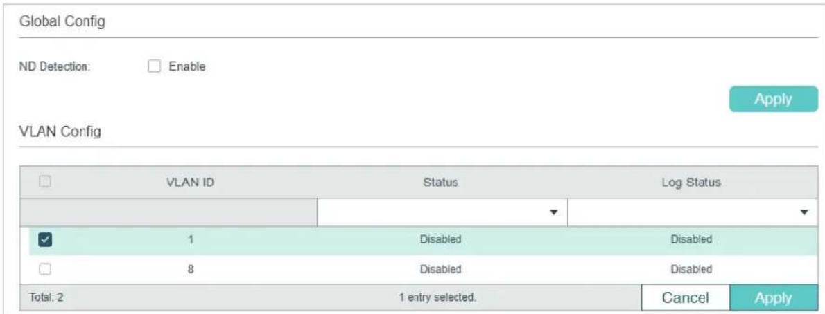 TP-LINK Omada TL-SG2008P - Enabling ND Detection - 1