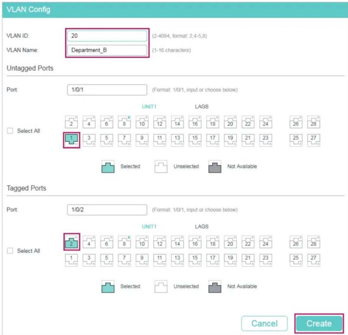 TP-LINK Omada TL-SG2008P - ■ Configurations for Switch 1 and Switch 2 - 2
