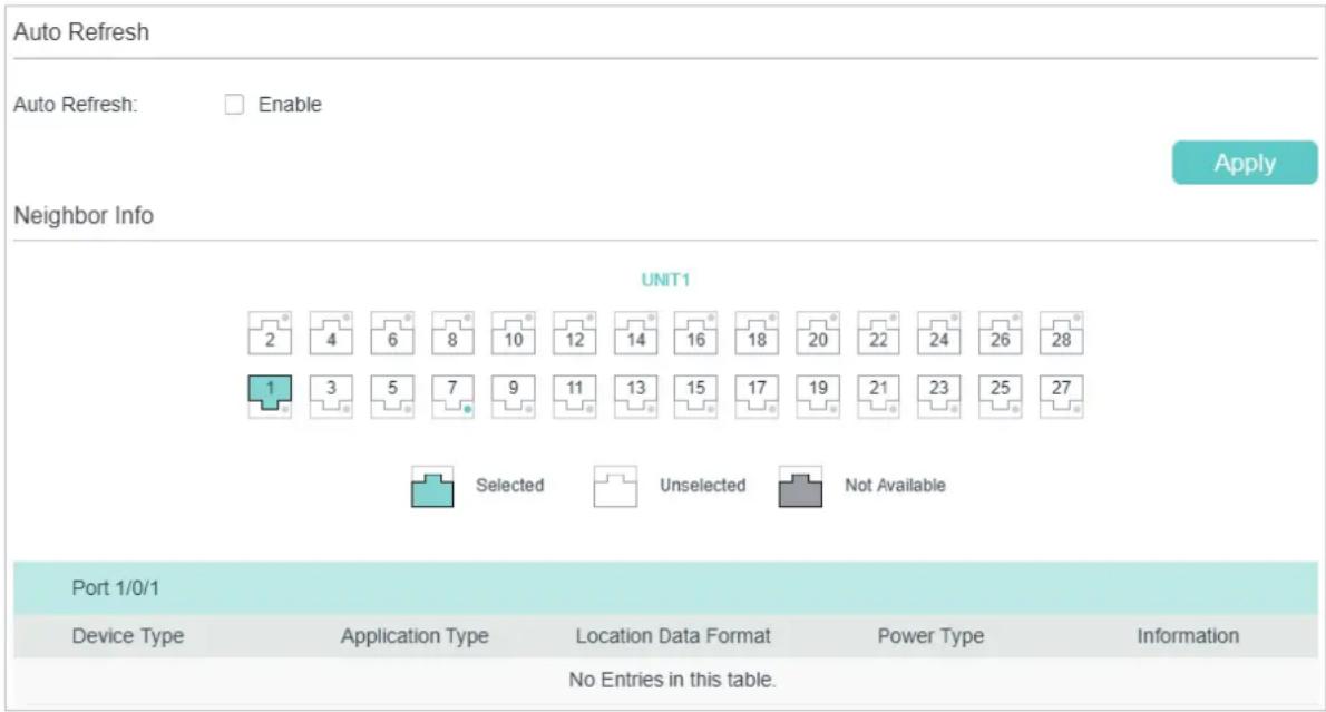 TP-LINK Omada TL-SG2008P - ■ Viewing the Neighbor Info - 1