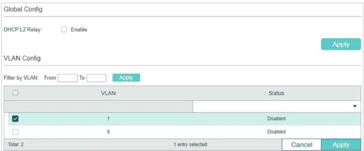 TP-LINK Omada TL-SG2008P - Enabling DHCP L2 Relay - 1