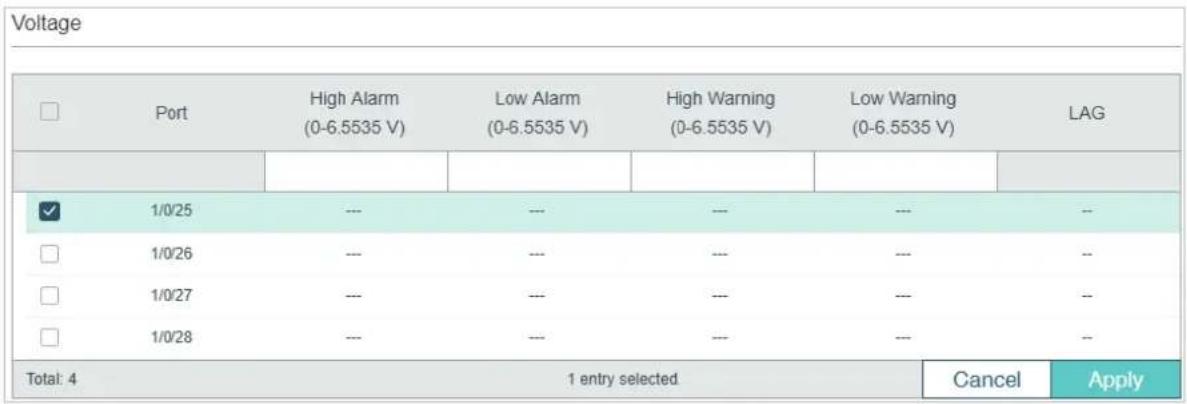 TP-LINK Omada TL-SG2008P - ■ Configuring the Voltage Threshold - 1