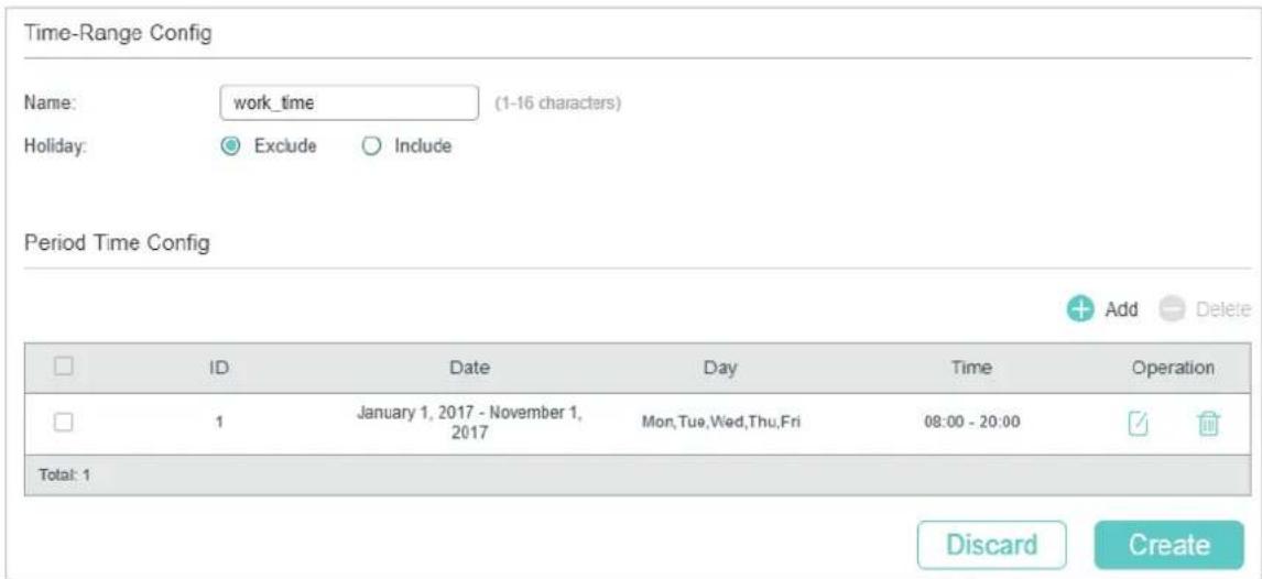 TP-LINK Omada TL-SG2008P - Adding Time Range Entries - 3