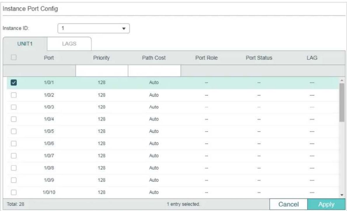 TP-LINK Omada TL-SG2008P - ■ Configuring Parameters on Ports in the Instance - 1