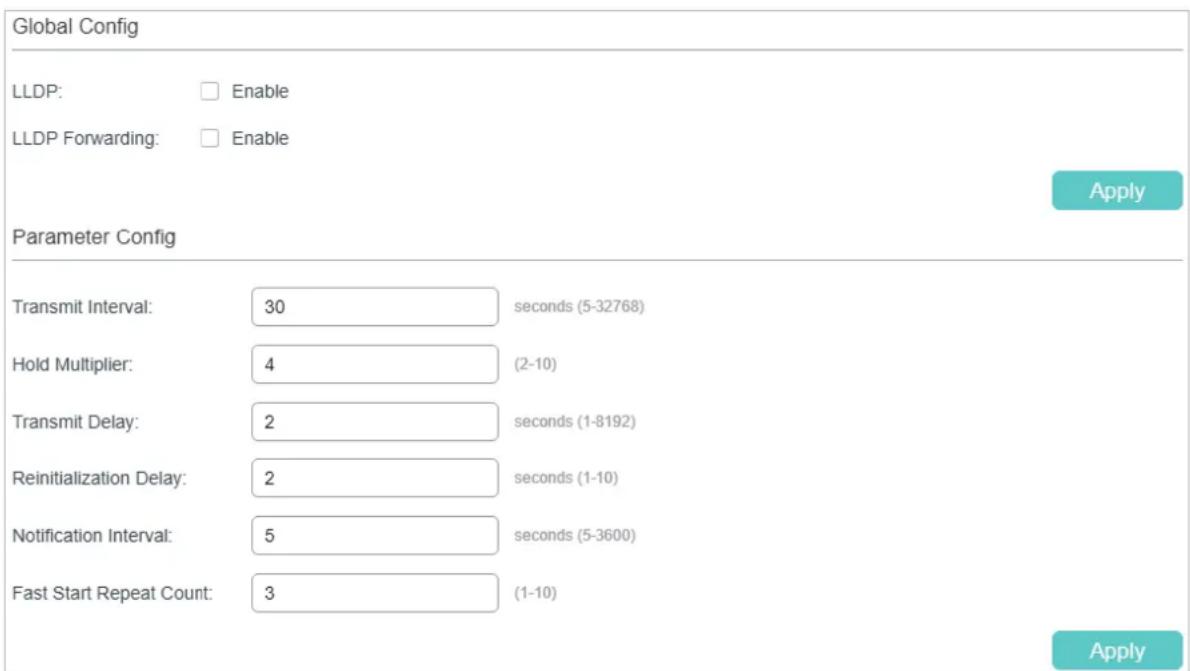 TP-LINK Omada TL-SG2008P - Configuring LLDP Globally - 1