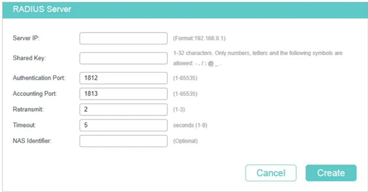 TP-LINK Omada TL-SG2008P - ■ Adding RADIUS Server - 1