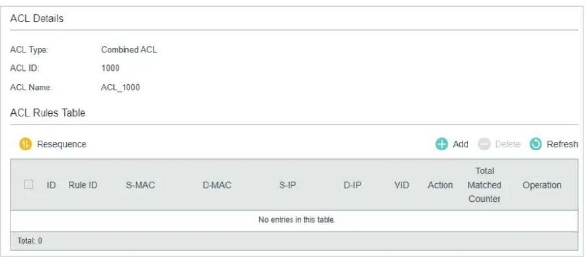 TP-LINK Omada TL-SG2008P - Configuring Combined ACL Rule - 1