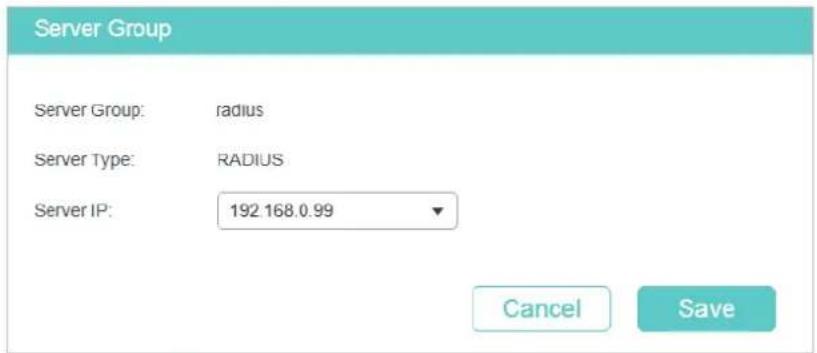 TP-LINK Omada TL-SG2008P - ■ Configuring the RADIUS Server Group - 2
