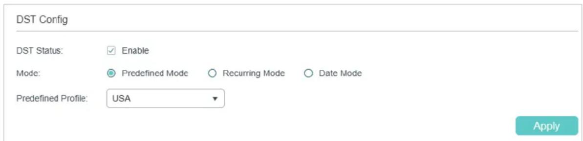 TP-LINK Omada TL-SG2008P - Configuring the Daylight Saving Time - 1