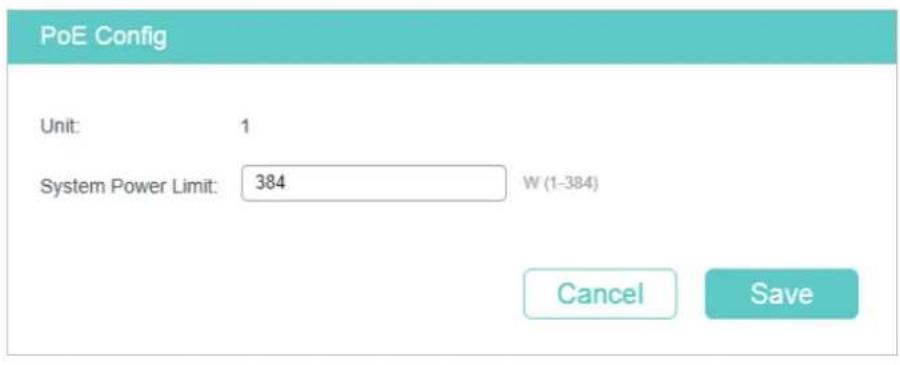 TP-LINK Omada TL-SG2008P - Configuring the PoE Parameters Manually - 2