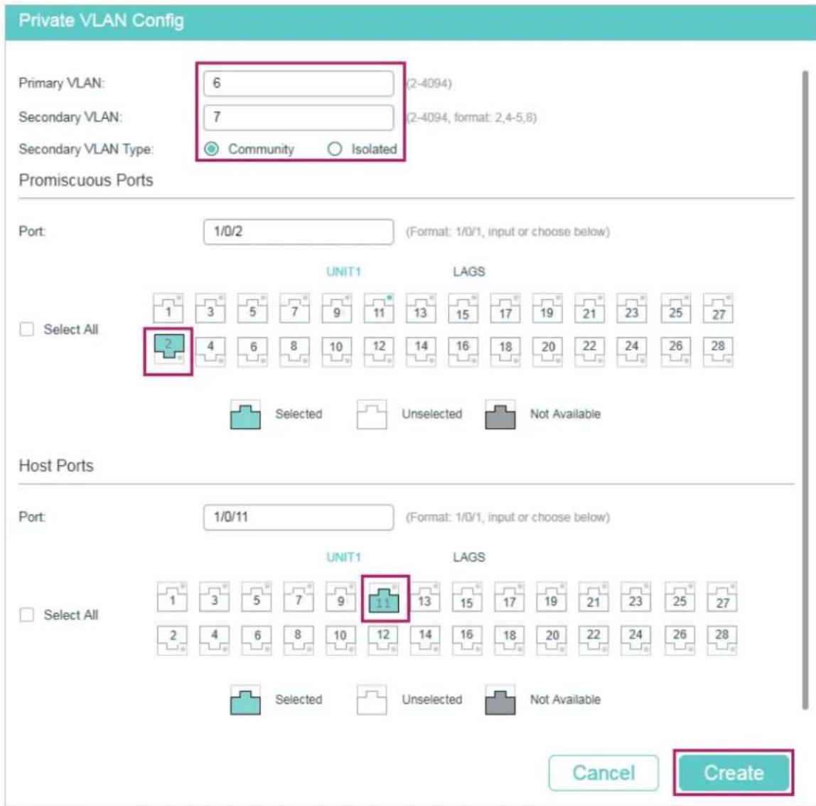 TP-LINK Omada TL-SG2008P - ■ Configurations for Switch A - 2