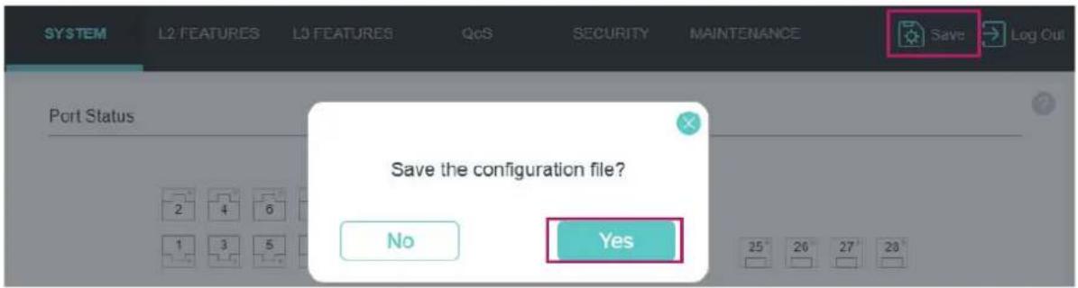 TP-LINK Omada TL-SG2008P - Save the Configuration File - 1