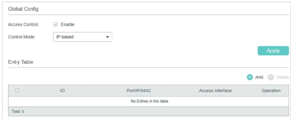 TP-LINK Omada TL-SG2008P - Configuring the Access Control Feature - 1