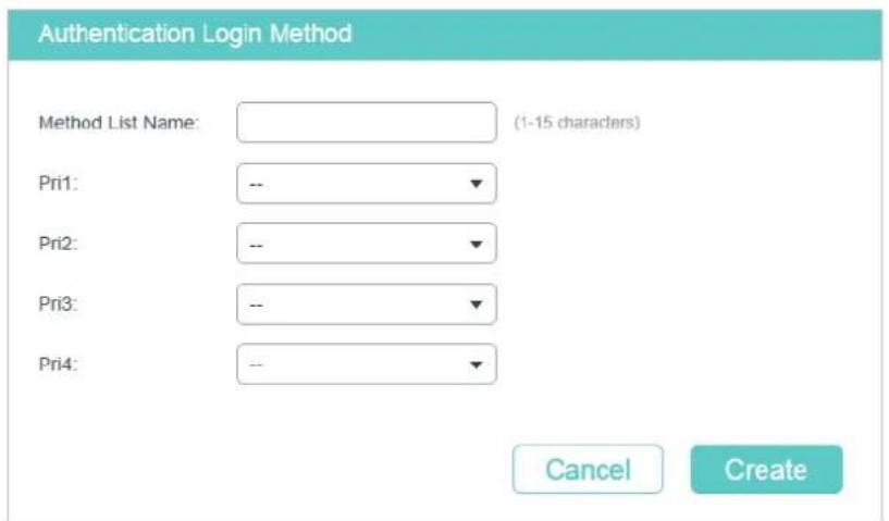 TP-LINK Omada TL-SG2008P - Configuring the Method List - 2