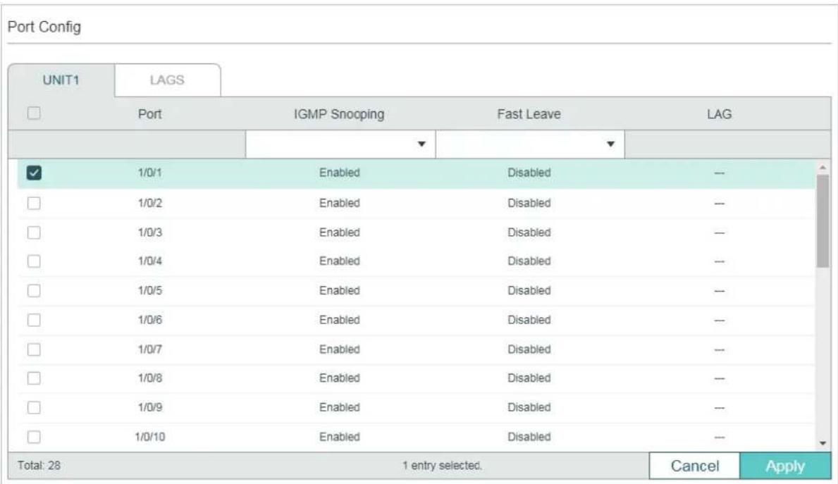 TP-LINK Omada TL-SG2008P - Configuring IGMP Snooping for Ports - 1