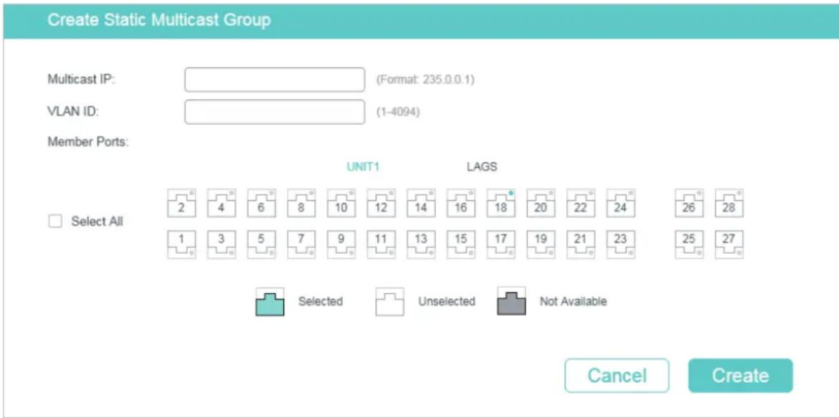TP-LINK Omada TL-SG2008P - Configuring Hosts to Statically Join a Group - 1
