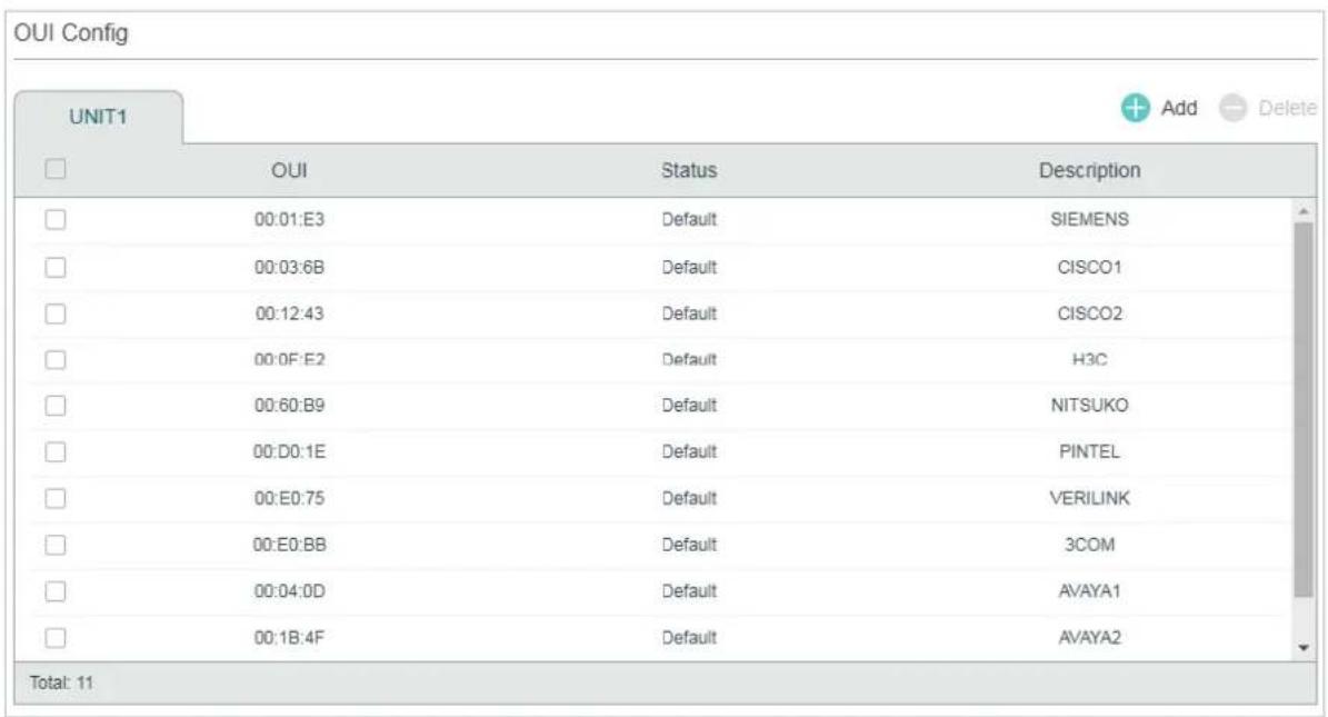 TP-LINK Omada TL-SG2008P - Configuring OUI Addresses - 1