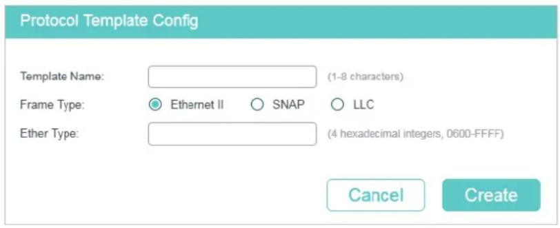 TP-LINK Omada TL-SG2008P - Creating Protocol Template - 1