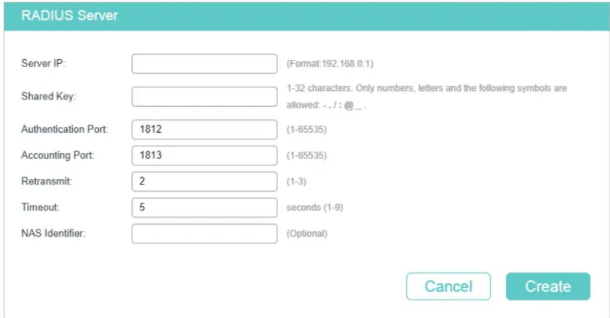 TP-LINK Omada TL-SG2008P - Configuring the RADIUS Server - 1