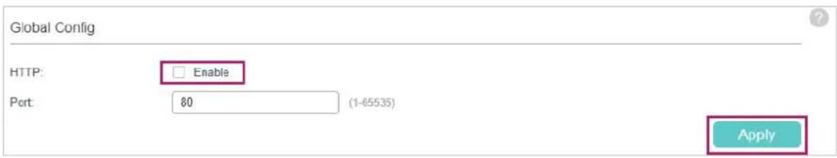 TP-LINK Omada TL-SG2008P - Disable the Web Server - 1