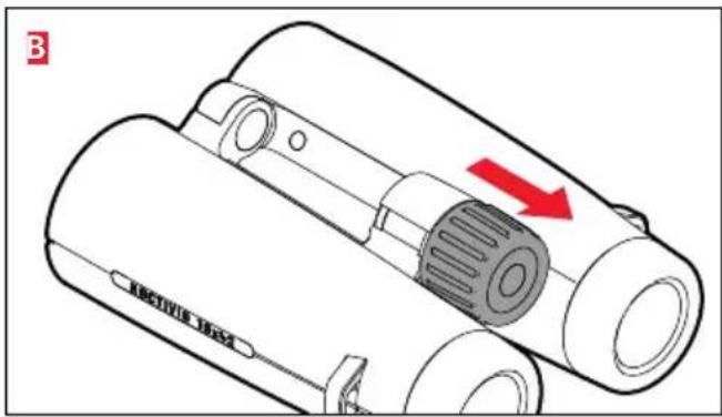 LEICA Noctivid 8x42 - REGOLAZIONE DELLA MESSA A FUOCO/ CORREZIONE DIOTTRICA - 1