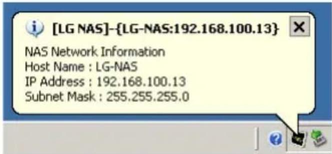 [LG NAS]--{LG-NAS:192.168.100.13} NAS Network Information Host Name : LG-NAS IP Address : 192.168.100.13 Subnet Mask : 255.255.255.0