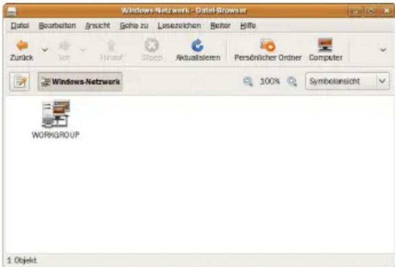 Windows-Netzwerk - Datal-Browser Datal Bearbeiten Ansicht Gohe zu Lesezeichen Befar Hilfe Zurück Vor Hinauf Step Aktualsieren Persönlicher Ortner Computer Windows-Netzwerk 100% Symbolansicht WORKGROUP 1 Objekt