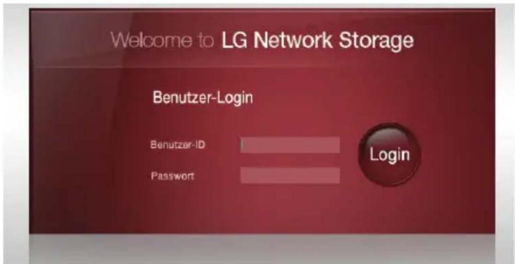 Welcome to LG Network Storage Benutzer-Login Benutzer-ID Password Login