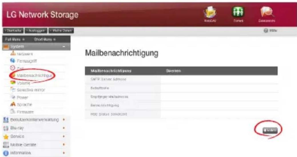 LG Network Storage Startseite Autologist Vohre Dizen Fall Mass Short Mass System Network Fernschnitt Walbenachrichtigung Volume Selective mirror Power Spächke Firmware Benutzenkommertwicklung Blu-ray Service Mobile Geräte Information Mailbenachrichtigung Stories SMTP Server Address Erfeltsstoffe Empfänger Waldgeschuss Bereinachrichtigung HDD Status Service Mailbenachrichtigung