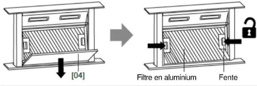 [04] Filtre en aluminium Fente