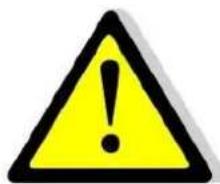Yellow triangular warning sign with black exclamation mark symbol