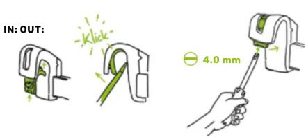 Snapit 2.0 Adapter mit Schloss adapter with lock l'adaptateur avec serrure de adapter met slot Art. 27022 (mit Füßen | with feet) Art. 27021 (ohne Füße | without feet)