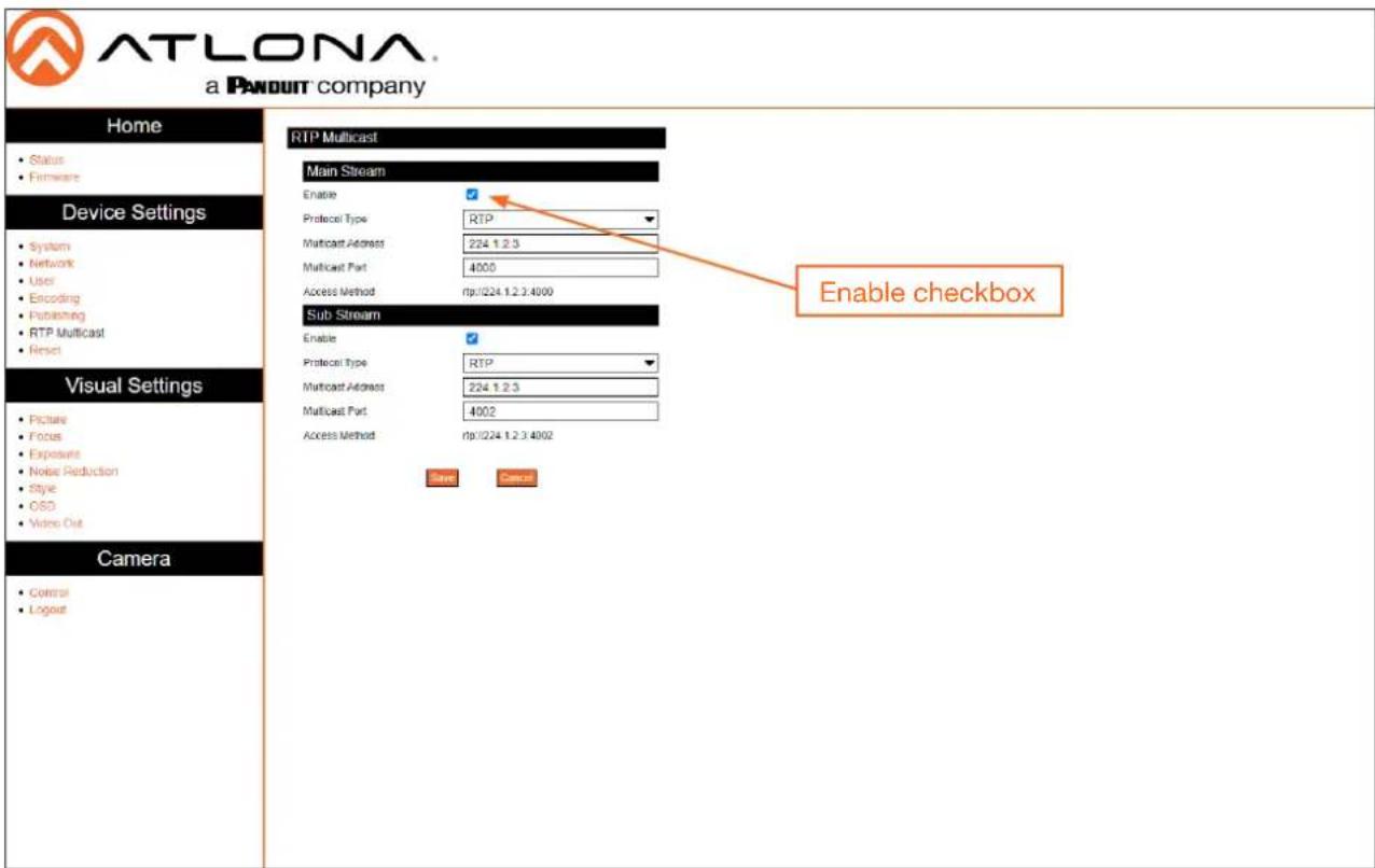 Atlona AT-HDVS-CAM-HDMI - RTP Multicast - 1
