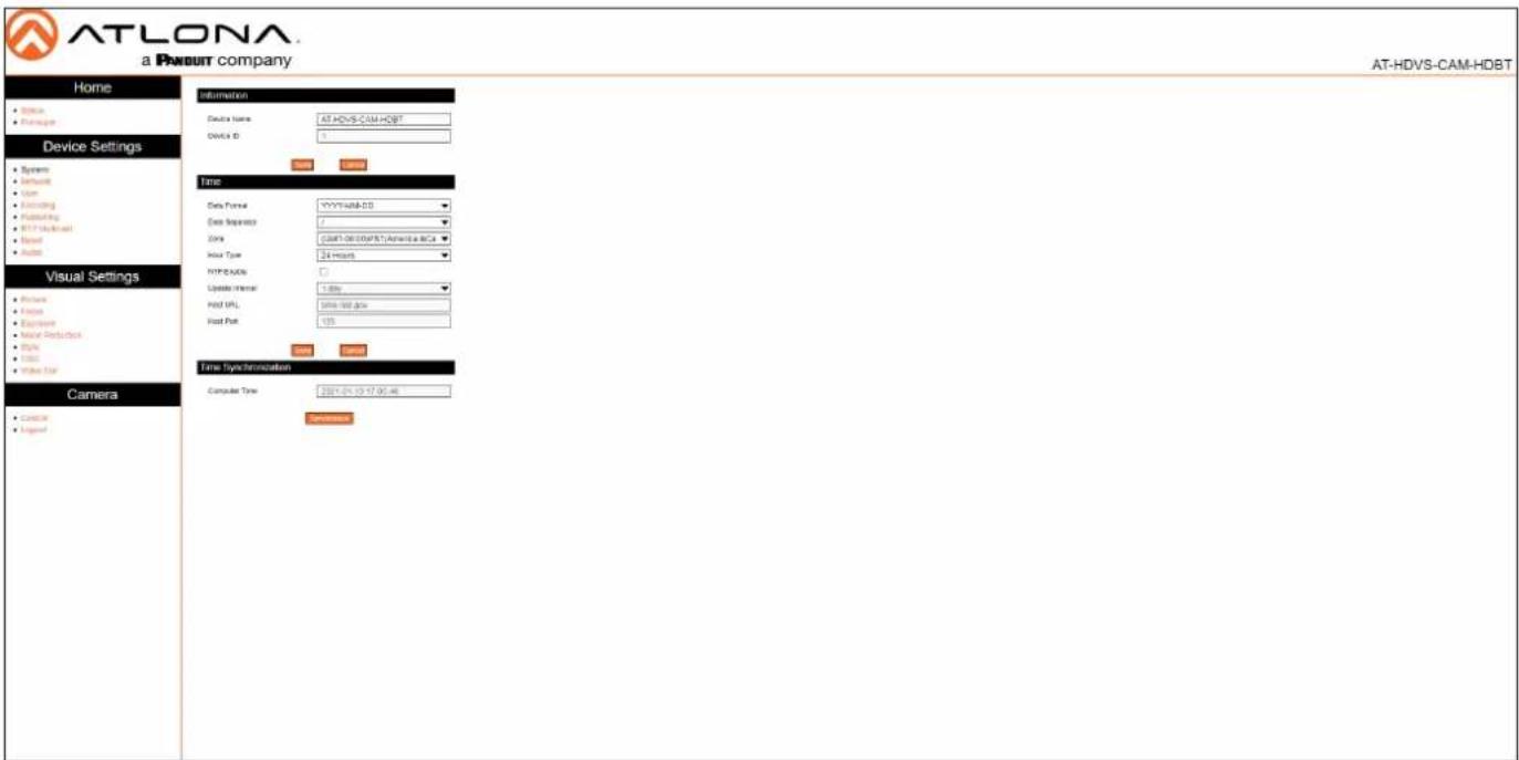 Atlona AT-HDVS-CAM-HDBT - System Page - 1