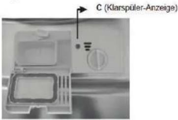 Respekta GSP 60 TiD - Zeitpunkt zum Nachfüllen des Klarspüler-Bepälter-Behaltersfüllen des Klarspüler - 1