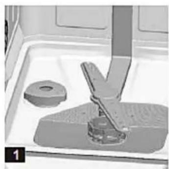 PKM DW9A+7 - The water softener container is beneath the lower dish rack. - 1