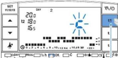 SET 11/12/13 DAY 2 20.0 t2 18.0 16.5 0 - 2 - 4 - 6 - 8 - 10 - 12 - 14 - 16.38 20 - 22+ 奶/心 t1 t t DAY PROG ½ h OK C
