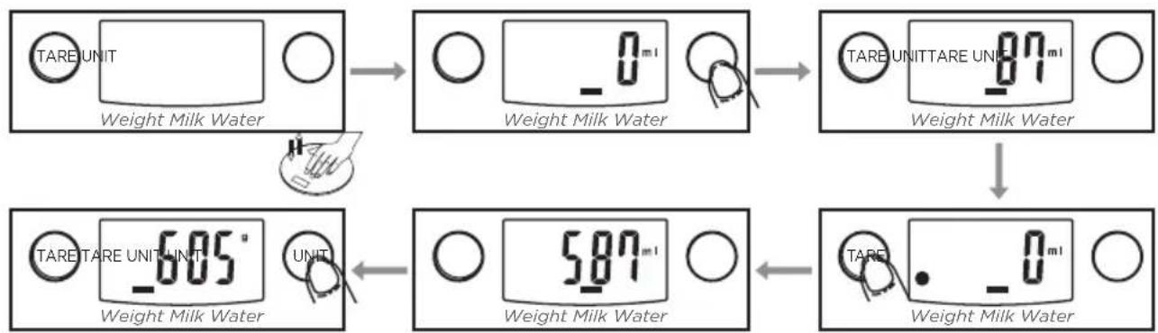 Barazzoni Digital kitchen scale - Volume indication mode - 1