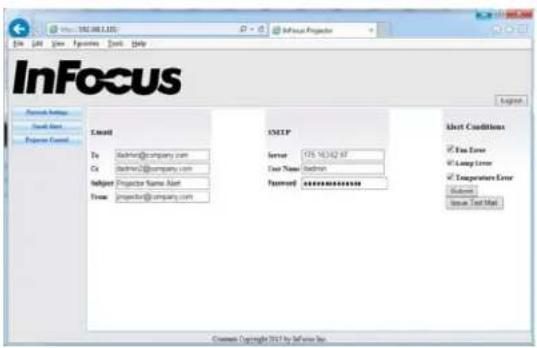 INFOCUS IN128HDx - Email Notifications - 1