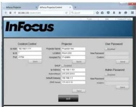 INFOCUS IN128HDx - Projector Control - 2