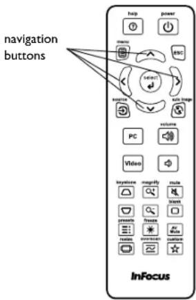 INFOCUS IN128HDx - Troubleshooting the remote - 1
