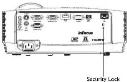 INFOCUS IN128HDx - Using the security lock - 2