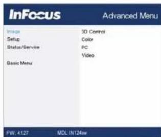 INFOCUS IN128HDx - Using the menus - 3
