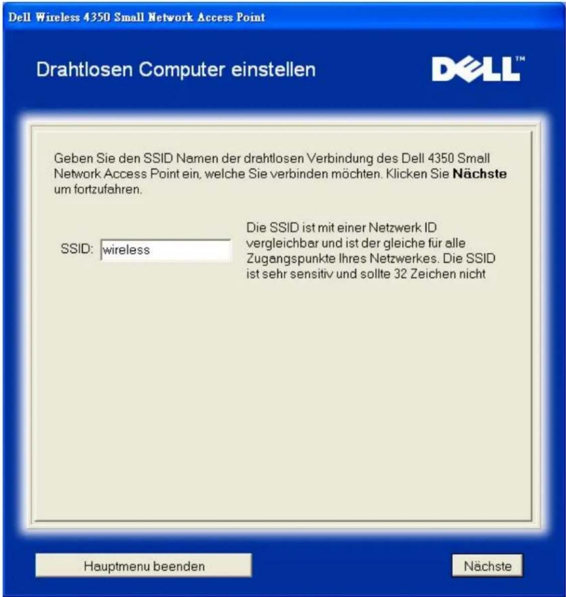 DELL 4350 - Drahtlose Computer verbinden - Windows XP SP2 (WEP Verschlüsselung) - 1
