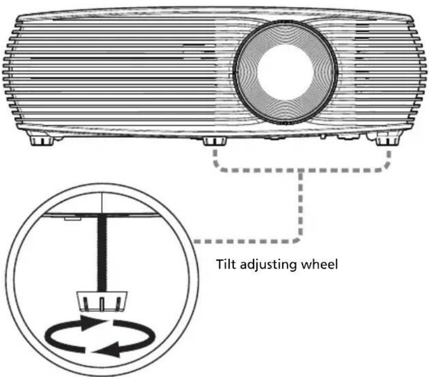Tilt adjusting wheel