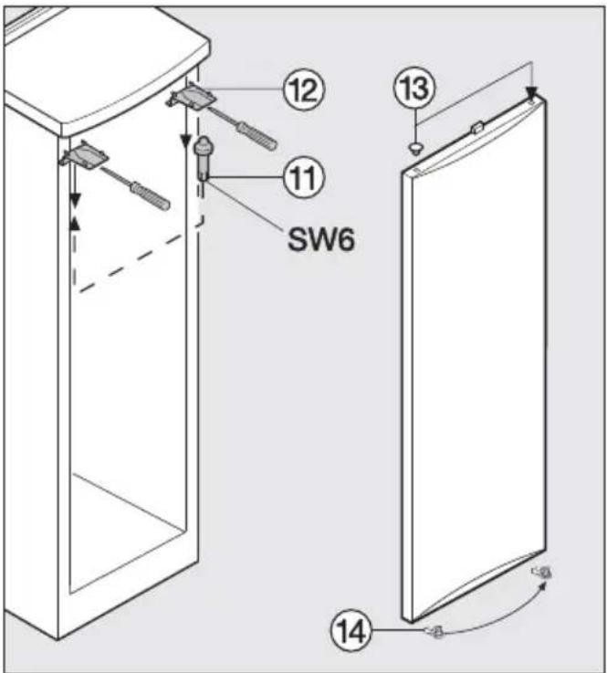 MIELE FN24062 - Changing the upper hinge plate over - 1