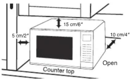PANASONIC NN-CT54JW - Placement of your Oven - 1